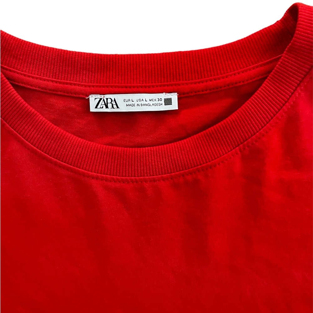 Zara Red Sweater with slouch sleeves - Picture 3 of 5